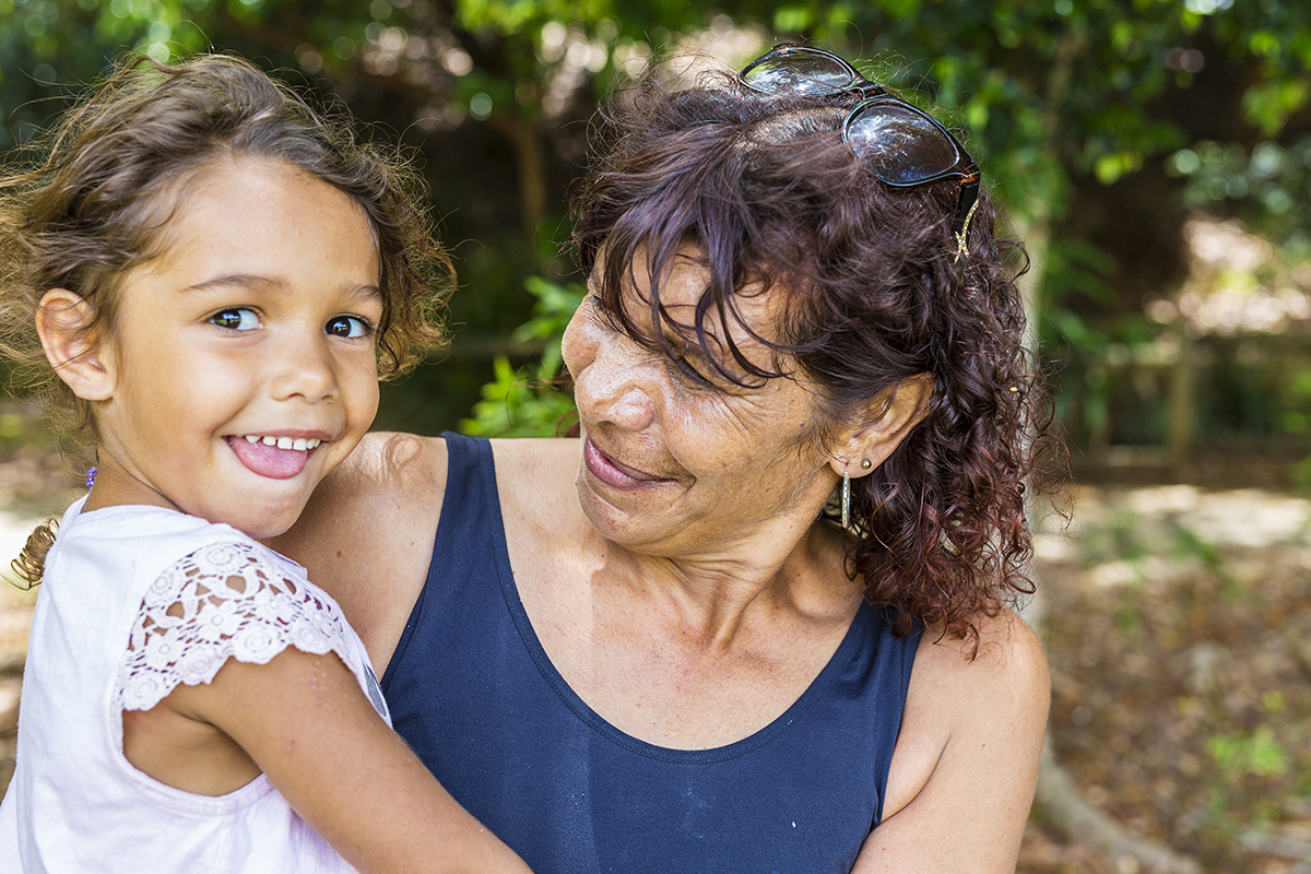 Aboriginal child and grandmother web